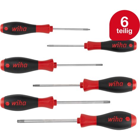 Wiha Schraubendreher Set SoftFinish® (07155) 6 tlg. I Schraubenzieher Satz für Alltag, Handwerk, Industrie I Schraubwerkzeug TORX (1/5)
