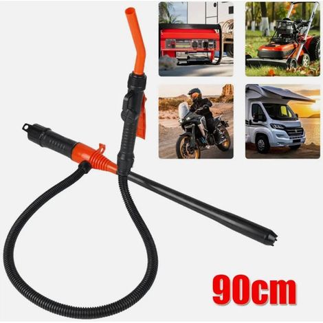 Pompe à huile électrique portable avec flexible 90 cm, transfert carburant, eau, produits liquides, pompe batterie pour bidons et réservoirs (1/5)