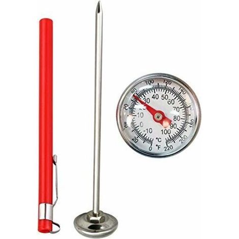Thermomètre de sol écologique en acier inoxydable SS304 – Étanche – Plage de température 0°C à 220°C – Précision ±2°C (1/5)