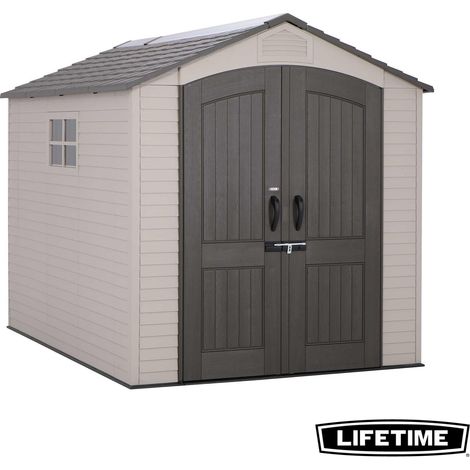 Lifetime – Abri de jardin résine 6.17m2 – Dimensions extérieures 204 x 275 cm – Plancher HDPE antidérapant – Garantie 10 ans – 60252 (1/6)