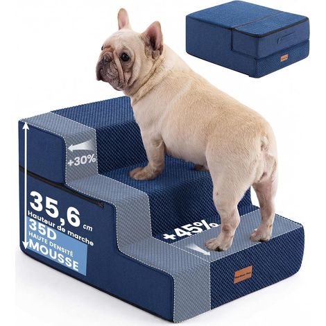 Pet Dog Stairs 3 Steps Blue (1/5)