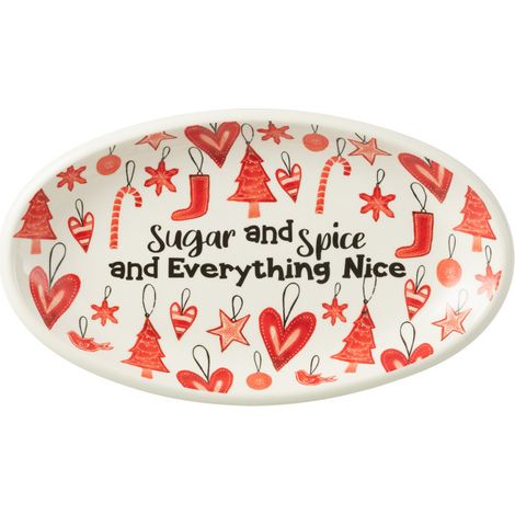Assiette de Présentation de Noël "Bakery" 55cm Rouge (1/4)