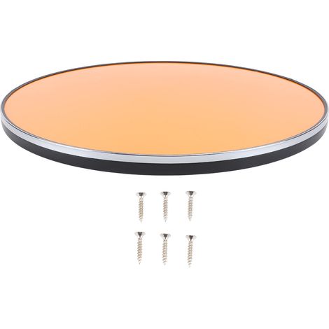 Plateau de table rond en bois orange brillant de 450 mm pour camping-car, yacht, camion, terrasse ou patio. (1/5)