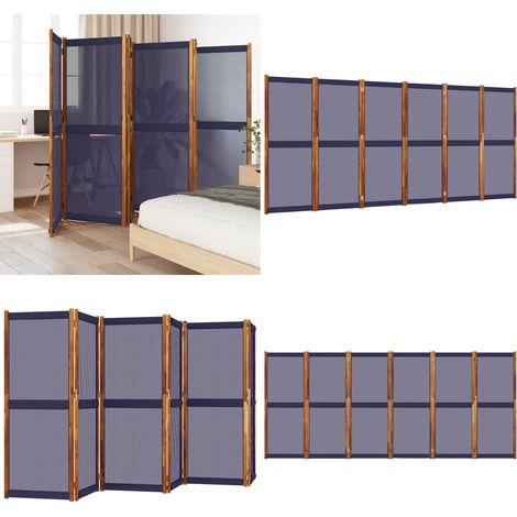 Cloison de séparation 6 panneaux bleu foncé 420x180 cm - Cloison De Séparation - Écran De Confidentialité - Pare-vue - Cloison Pliable - Mobilier D'intérieur - Home & Living (1/5)