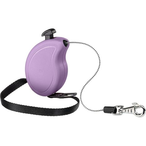 Ferplast FLIPPY ONE CORD Guinzaglio allungabile con cordino estensibile per cani. Varie misure e colori disponibili.. Variante  - Misure: 9.2 x 2.7 x h 6 cm - Lilla (1/5)