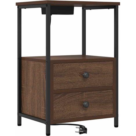 Maison Exclusive - Armadio da Notte con cassetto Rovere Marrone 40 x 31 x 60 cm