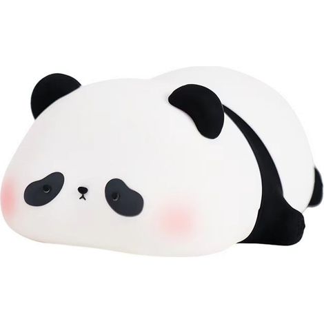 Lámpara de noche recargable con forma de huella de panda, de silicona, con tres niveles de brillo. (1/3)