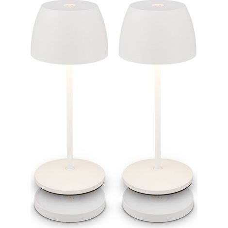 Mini lampada da tavolo a LED senza fili IP44 Lampada da tavolo a batteria per esterni/interni Stazione di ricarica (1/5)