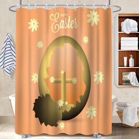 Rideau douche imperméable polyester 180x180 dessin bâche de douche pour campin (1/5)