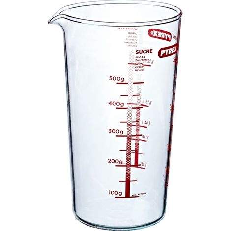 Verre doseur 0,5 L en verre borosilicate – Résistant aux chocs thermiques – Dimensions 10 x 10 x 17 cm – Compatible micro-ondes et lave-vaisselle – Pyrex (1/9)