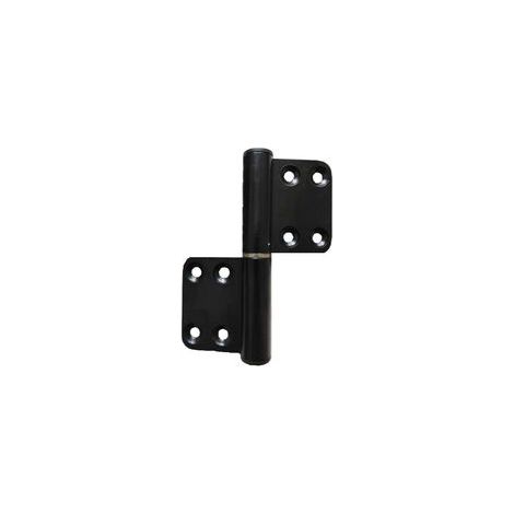 Lntyq Set mit 2 abnehmbaren Türscharnieren aus schwarzer Aluminiumlegierung für Schlafzimmertüren, Möbel und Holzschranktüren (Schwarz) (1/5)