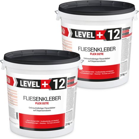 LEVEL+ Fliesenkleber Fertig Dispersionkleber Flexmörtel L+12 - 40KG