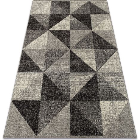 Tapis FEEL 5672/16811 TRIANGLES gris / anthracite / crème grey 280x370 cm