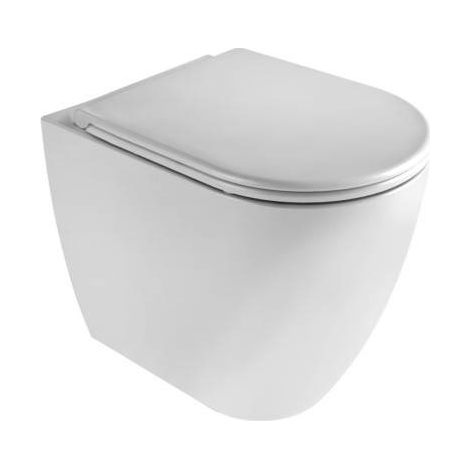 Vaso filomuro in ceramica 35,5x53,5 bianco lucido - Azzurra Ceramica Comoda - Senza copri wc
