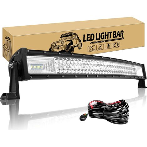 81cm 405W Barre Lumineuse LED de Travail Incurvé 7D Combo Faisceau de Spot D'inondation DC 12V-24V Barre Led 4x4 Voiture Camion Tracteur Offroad Véhicules ATV Utvs (1/5)