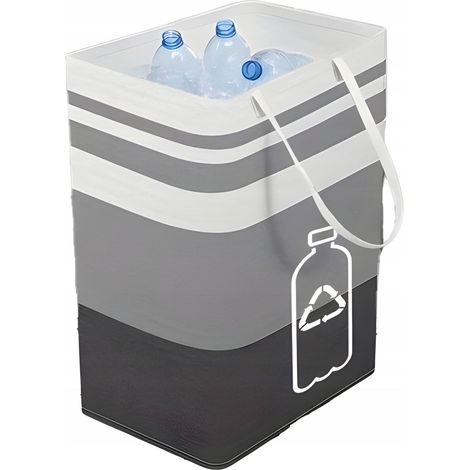 Cesta grande plegable para clasificar botellas, cesta para la ropa sucia, contenedor de botellas (1/5)