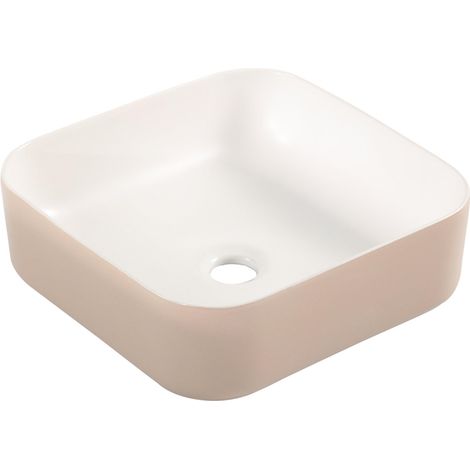 Differnz Nila vasque - 38x38x13cm - céramique - beige