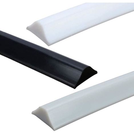 Bande d'étanchéité imperméable pliable en silicone pour douche - barrière d'eau de seuil - 100 cm (1/4)