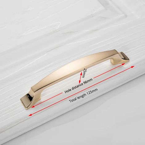 Ensemble de 2 pièces : poignées de porte couleur or champagne, poignées de meuble en alliage de zinc, boutons de tiroir, quincaillerie de style européen