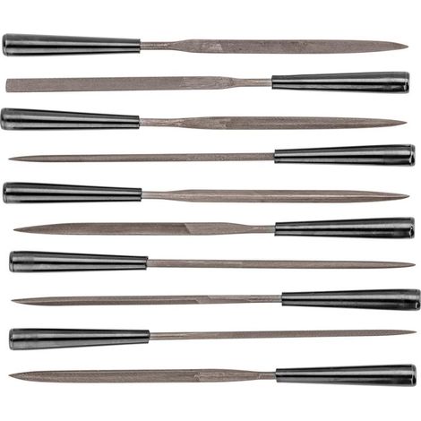 Nadelfeilen für Metall, 10er-Set