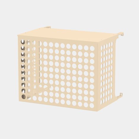 Cache climatiseur - Perfora Cache climatiseur - Perfora - Fixation murale - Ivoire RAL 1015 - Taille S (H 70 x L 90 x P 50-74 cm) (1/5)