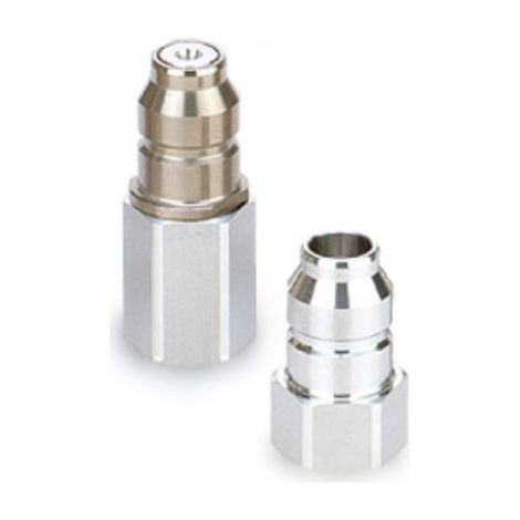 Raccord rapide pneumatique SMC, Tuyau cannelé vers Mâle Mâle Rc 3/8 R 3/8pouce Rc 3/8pouces en Acier inoxydable ( Prix pour 1 )