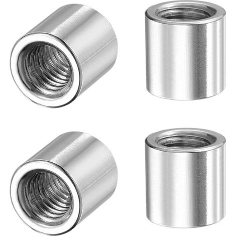 Rond soudez Écrous M8 x 12mm x 12mm soudez Bonde Femelle Écrou Fileté 201 Acier Inoxydable Encart Soudable 4pcs (1/3)