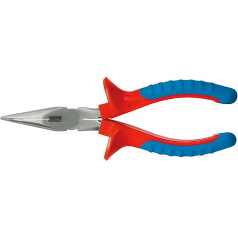 Pinza a becchi semi tondi piegati con manico rivestito in PVC -200 mm (1/2)