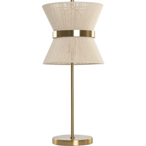 Lampara Sobremesa Metal Hilo 30X30X70 Dorado (1/5)