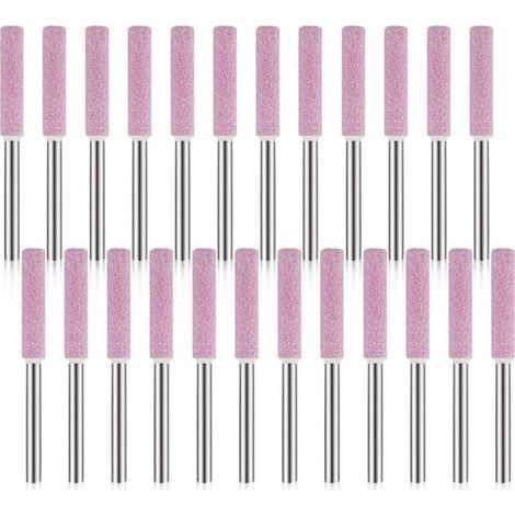 Set di 24 mole abrasive Ulisem per motoseghe, utensili per affilare, lucidare e levigare, 3 x 4,8 mm (1/4)
