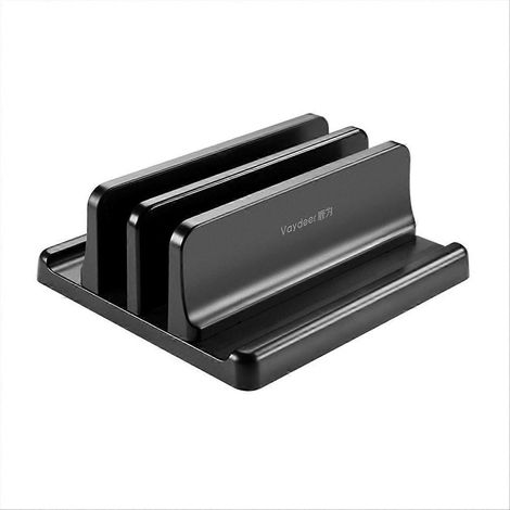 Verstellbarer vertikaler Laptopständer, schwarz (1/5)