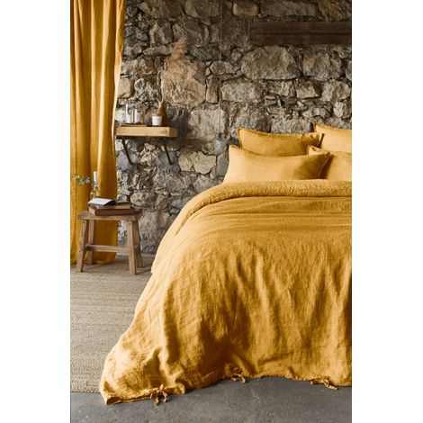 Housse de couette "Soline" toutes dimensions Lin lavé - Soline Miel - Housse de couette 240 x 220 cm - Soline Miel - (1/2)