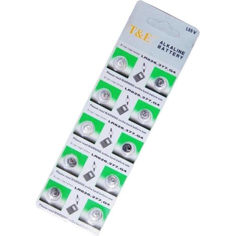 Live-wire-direct AG4 Lot de 10 Piles Bouton pour Montre Type LR66 LR626 377 CR626SW 1,55 V SR626SW