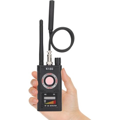 K18S Versteckte Kamera-Detektor 1MHz-8000MHz Drahtloser Wanzenscanner Signaldetektor Hochempfindlicher GPS-Positionierungsdetektor Datenschutz Natudeco
