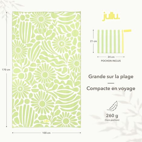 Beach Towel 90 x 180 cm (Orange + Green) (1/2)