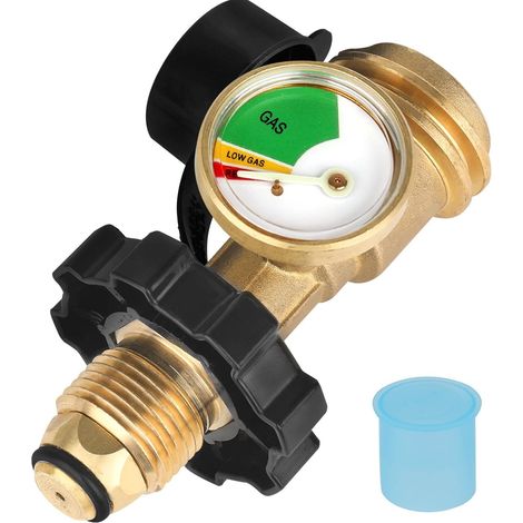 Adaptateur POL vers QCC avec manomètre, connecteur pour réservoir de propane, interface de conversion QCC1/Type 1, indicateur de niveau de liquide