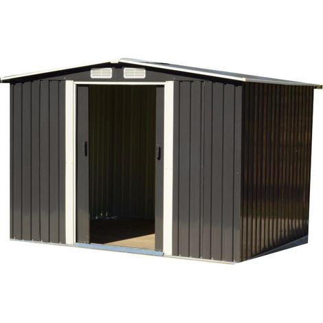 Easy Store Metal Garden Shed 6x8 foot Grey (1/2)