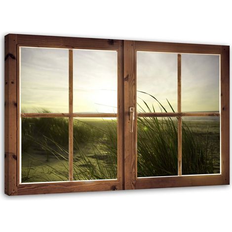Tableau déco Vue de la fenêtre Beach Grass 60x40 (1/5)