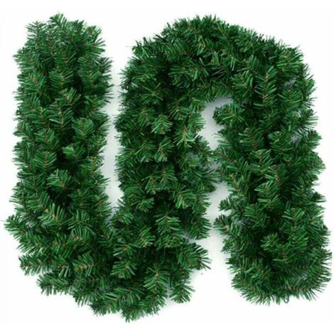 Christmas wreath, artificial fir wreath, green fir branch wreath, artificial Christmas wreath, handmade Christmas fir wreath for Christmas decorations, 270 cm (1/5)