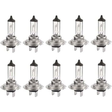 10pcs Ampoule halogène Led 12V H7 55W, Durable Ampoule blanche chaude Feux de route/feux de croisement pour voiture TRIMEC (1/5)