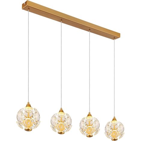 Globo - lámpara colgante - VIRINA - dorado - vidrio - gran (1/5)