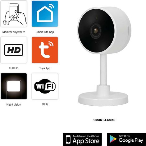 Cámara inteligente Wi-Fi con Full HD y visión nocturna