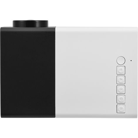 Projecteur LED Mini Portable pour Cinéma Maison Noir et Blanc Prise EU (1/5)