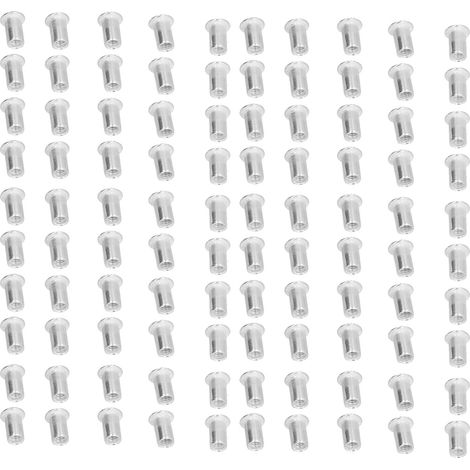 100 écrous à sertir à bride, filetés, en acier inoxydable résistant à la corrosion, avec accessoires de quincaillerie en aluminium (1/5)