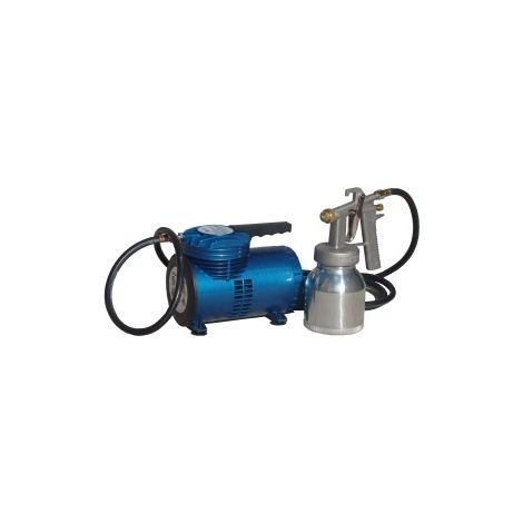 Aerografo/Verniciatore/Stazione di verniciatura HVLP con mini compressore - Mod. AS-06K