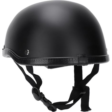 Casque moto demi-visage profil bas calotte crâne noir mat taille XL (1/5)