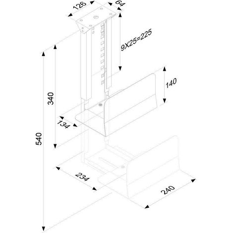 Neomounts Support pour PC sous la table CPU-D200BLACK CPU-D200BLACK noir Poids max. admissible=30 kg (1/3)