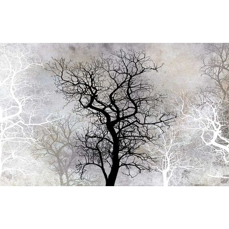 Tableau Affiche illustration arbres en hiver - 80x50 cm (1/5)