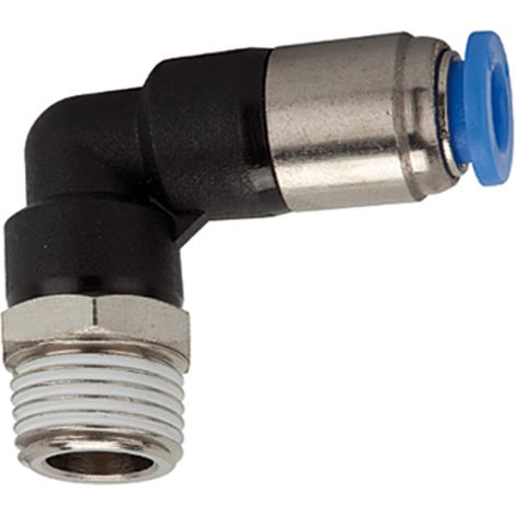 Riegler L-Steckverschraubung »Blaue Serie «, selbstabsperr., R 1/8 a. Ø4mm (1/2)