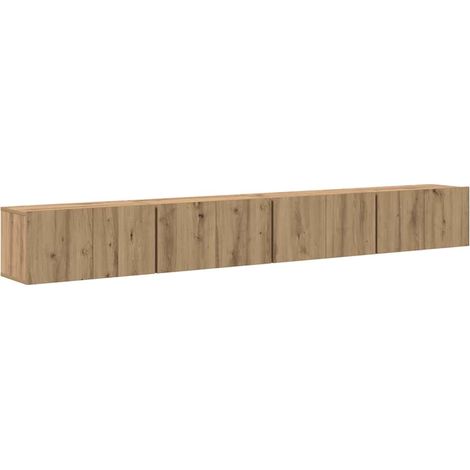 Maison Exclusive - Conjunto de mueble de TV 4 pcs Roble artesanal
